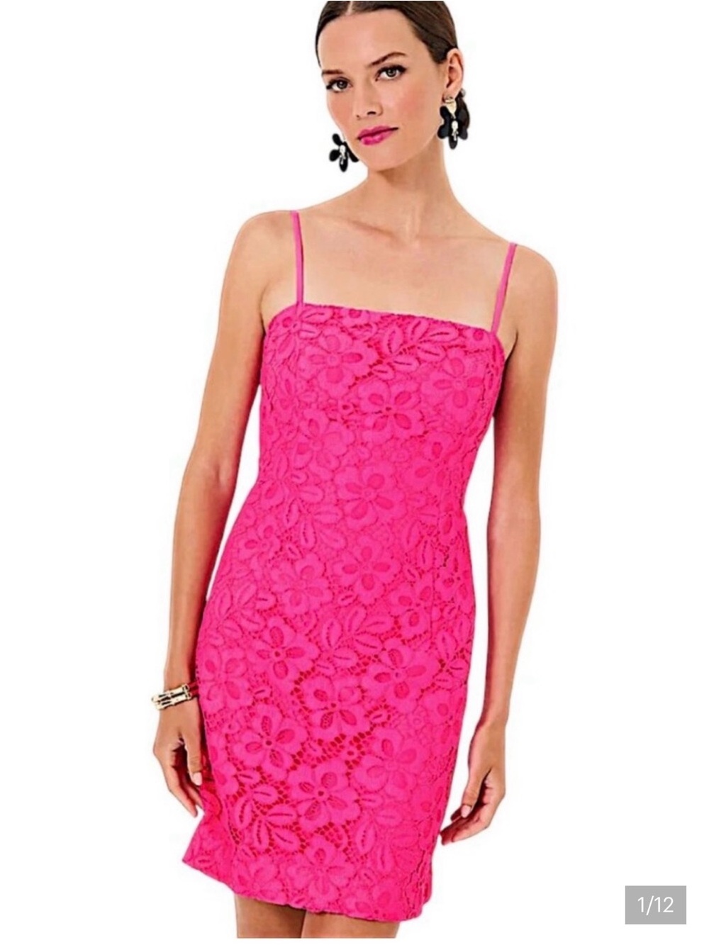 Lilly Pulitzer Maret Lace in Passion Fruit Pink EUC